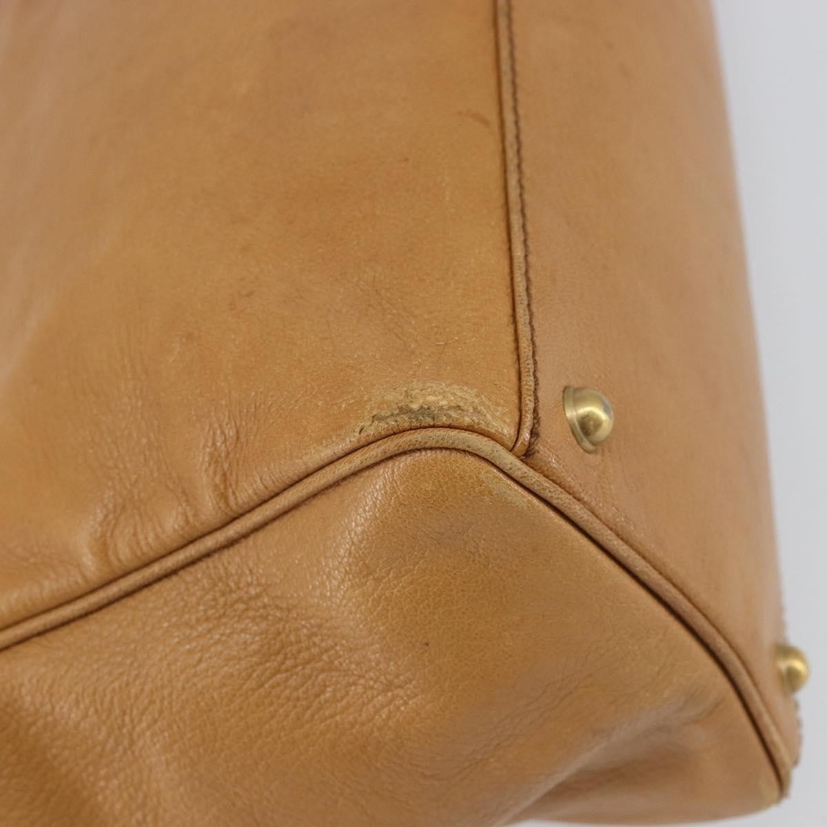 Gucci GUCCI Interlocking Hand Bag Leather Brown Gold 121551 Authentic ep11723