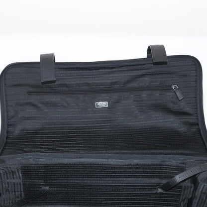 Prada PRADA Trunk Nylon Black Silver Authentic am9650 Bag