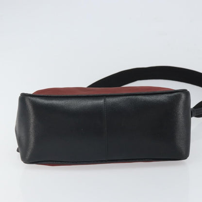 Prada PRADA Shoulder Bag Nylon Red Silver Authentic ep12904