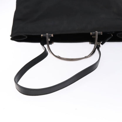 Gucci GUCCI Hand Bag Nylon 2way Black Silver 002 1028 2684 Authentic 139157