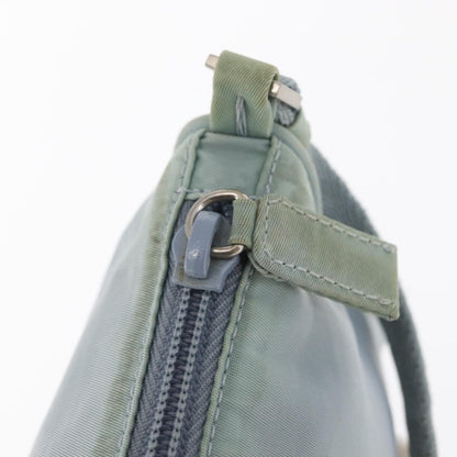 Prada PRADA Accessory Pouch Nylon Light Blue Silver Authentic 170583 Bag