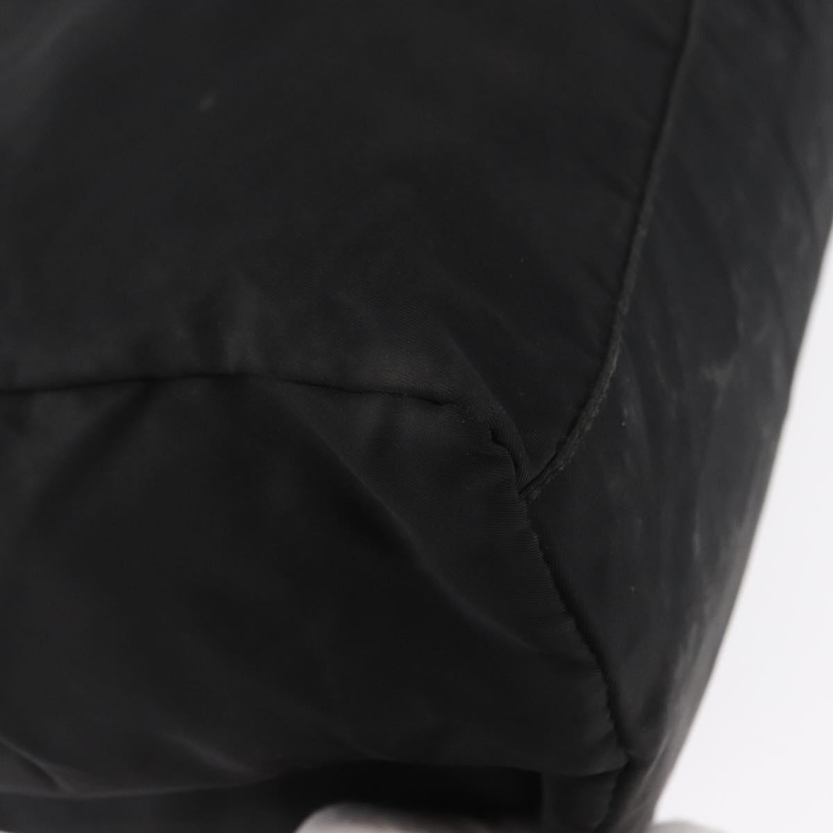 Prada PRADA Hand Bag Nylon Black Silver Authentic SW1923