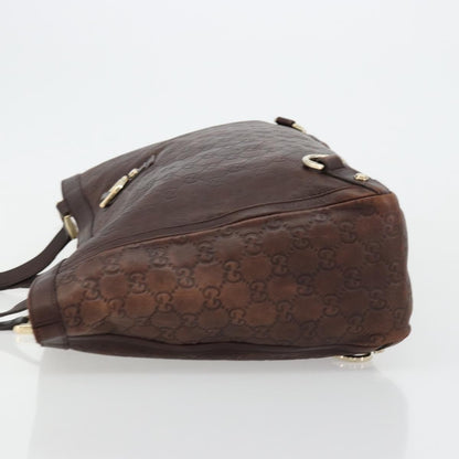 Gucci GUCCI GG Canvas Guccissima Tote Bag Leather Brown Gold 141472 Authentic 176366
