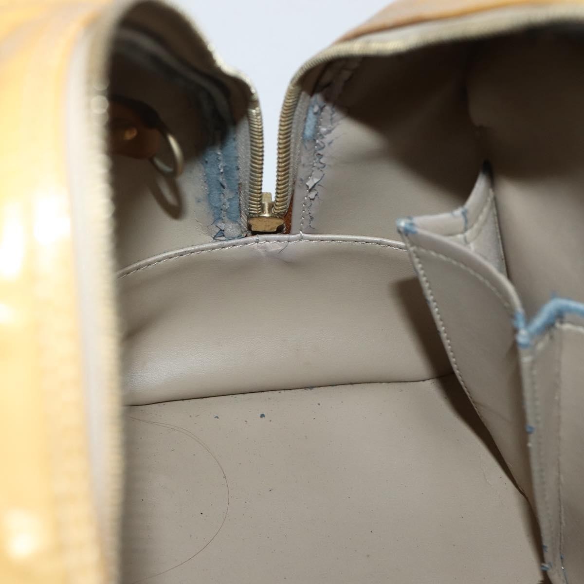 Louis Vuitton LOUIS VUITTON Monogram Vernis Tompkins Square Hand Bag Beige M91149 Authentic hk3021