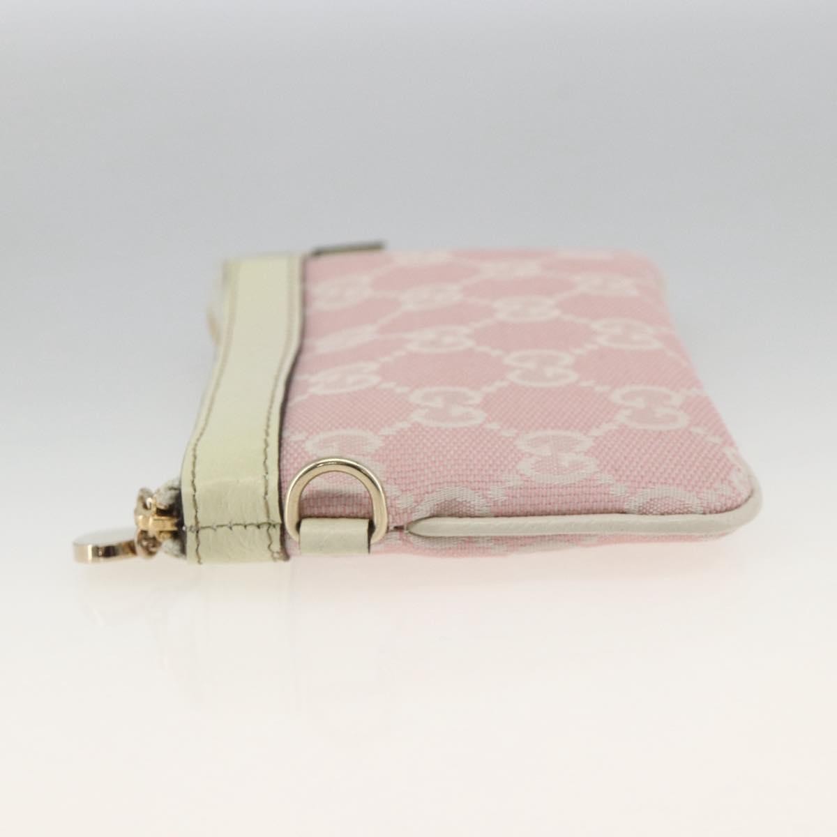 Gucci GUCCI GG Canvas Pouch Pink Gold Authentic BAZ875A Bag