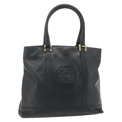 Loewe LOEWE Anagram Tote Bag Leather Black Gold Authentic 162466