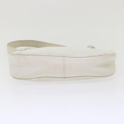 Salvatore Ferragamo Salvatore Ferragamo Gancini Shoulder Bag Leather White AU-21/4407 Authentic am4652