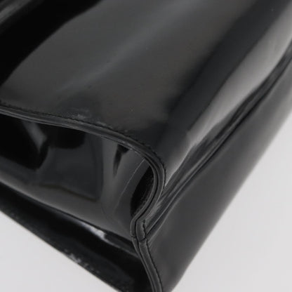 Salvatore Ferragamo Salvatore Ferragamo Vala Hand Bag Patent leather 2way Black Gold Authentic LNZ738