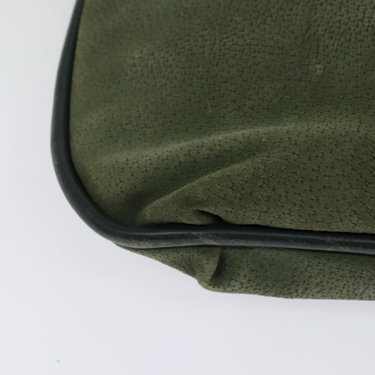 Gucci GUCCI Shoulder Bag Leather Green Gold Authentic am8352