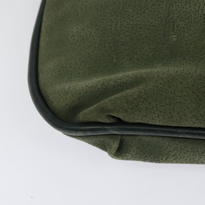 Gucci GUCCI Shoulder Bag Leather Green Gold Authentic am8352