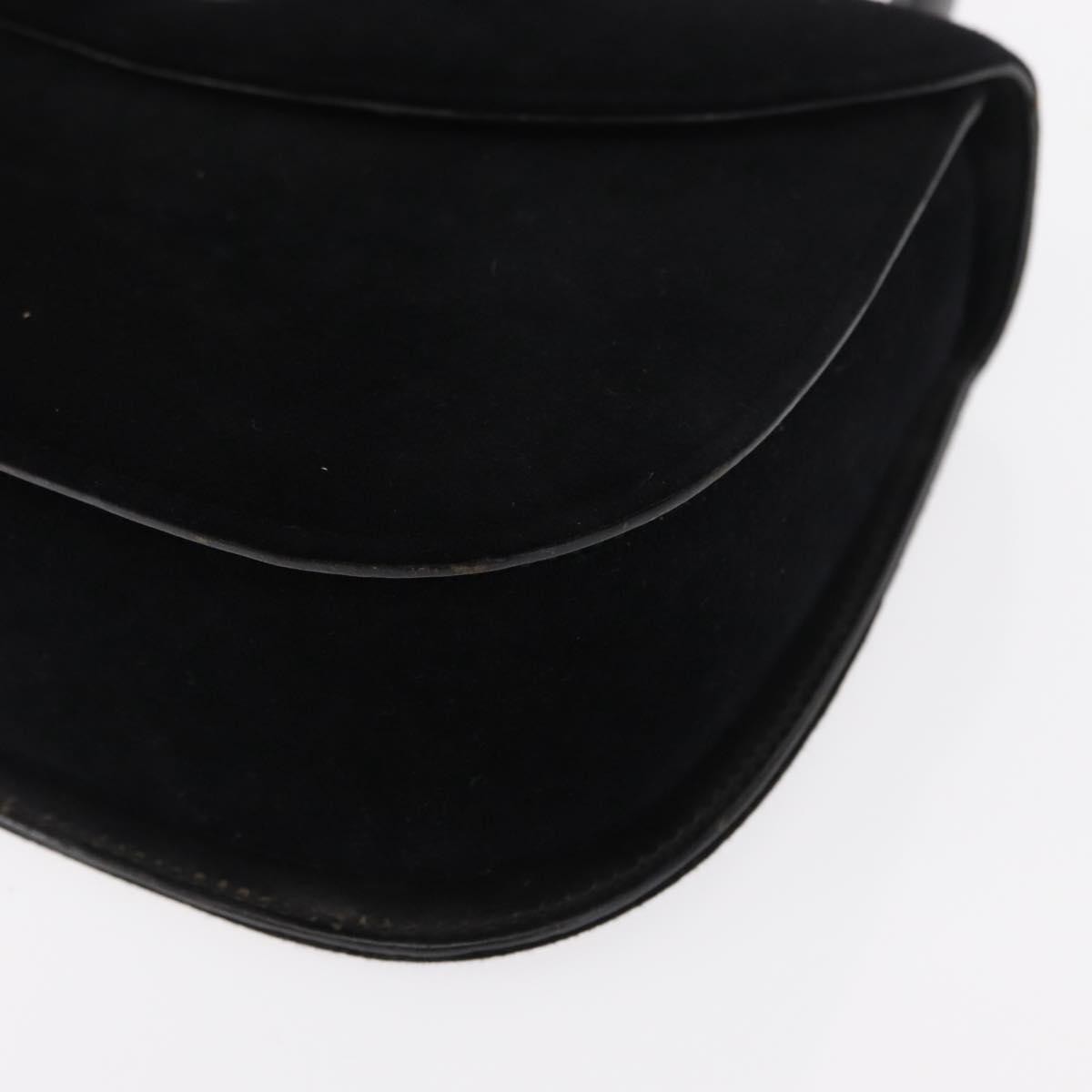 Gucci GUCCI Hand Bag Suede Black Authentic 153123