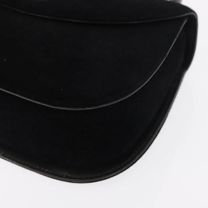 Gucci GUCCI Hand Bag Suede Black Authentic 153123