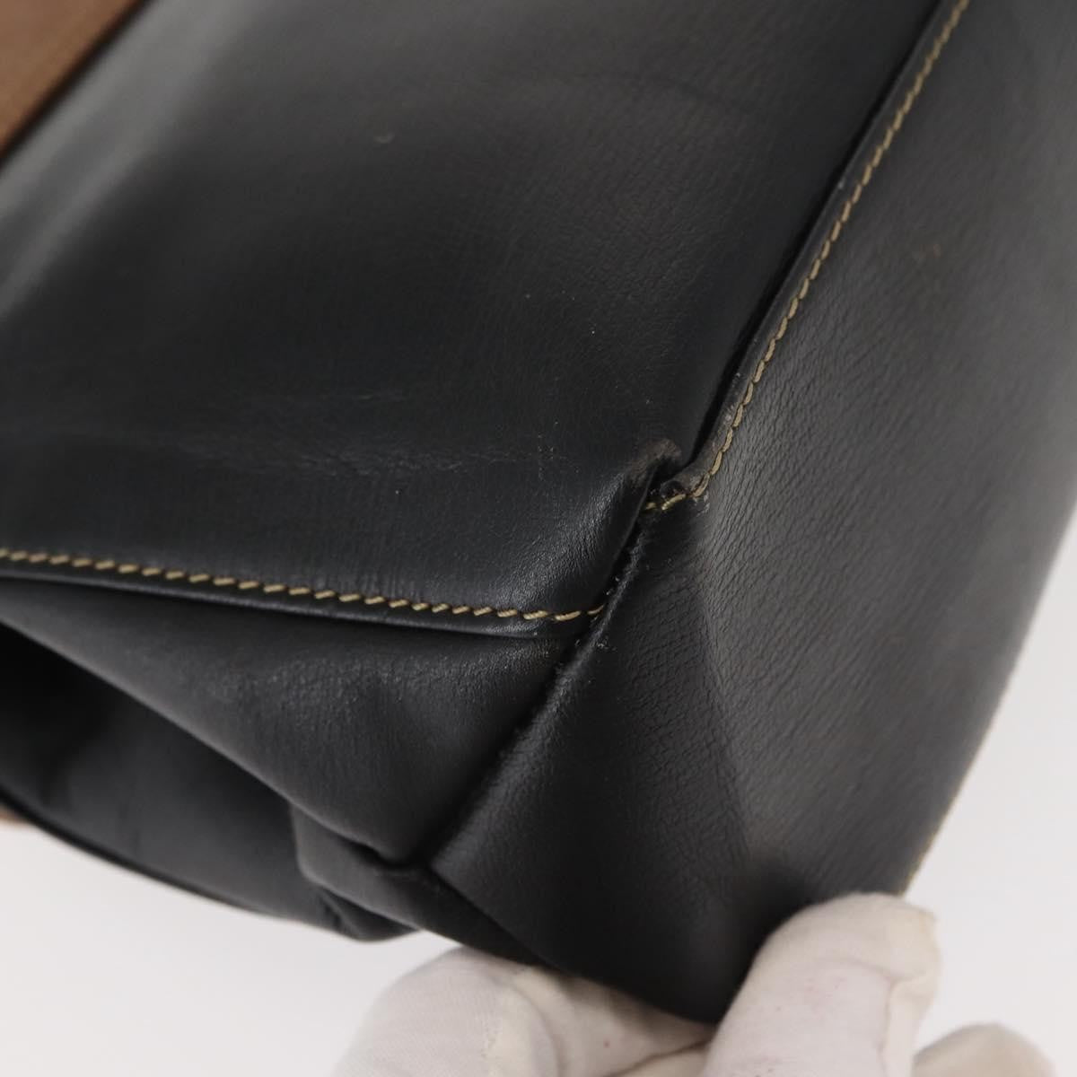 Loewe LOEWE Velazquez Hand Bag Leather Suede Brown Black gold Authentic 149533