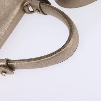 Salvatore Ferragamo Salvatore Ferragamo Gancini Hand Bag Leather 2way Beige Gold Authentic BA5964