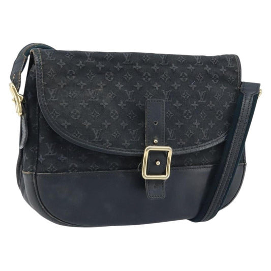 Louis Vuitton LOUIS VUITTON Monogram Mini Belanger Shoulder Bag Black M92672 LV Authentic 172756
