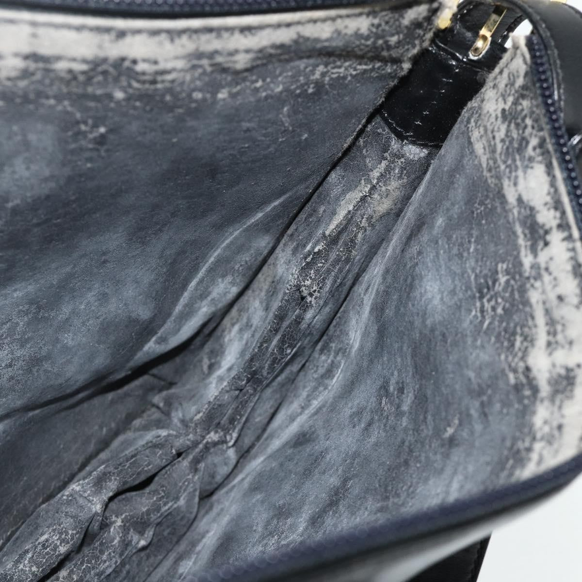 Loewe LOEWE Anagram Shoulder Bag Leather Black Gold Authentic 177548