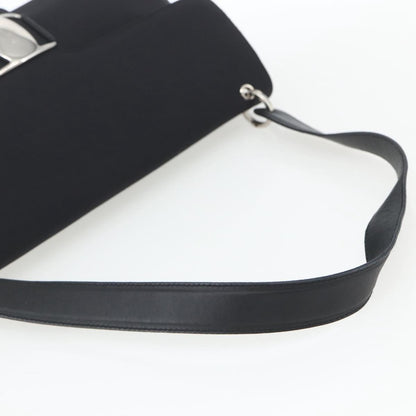 Salvatore Ferragamo Salvatore Ferragamo Vala Shoulder Bag Nylon Black Silver Authentic 162155