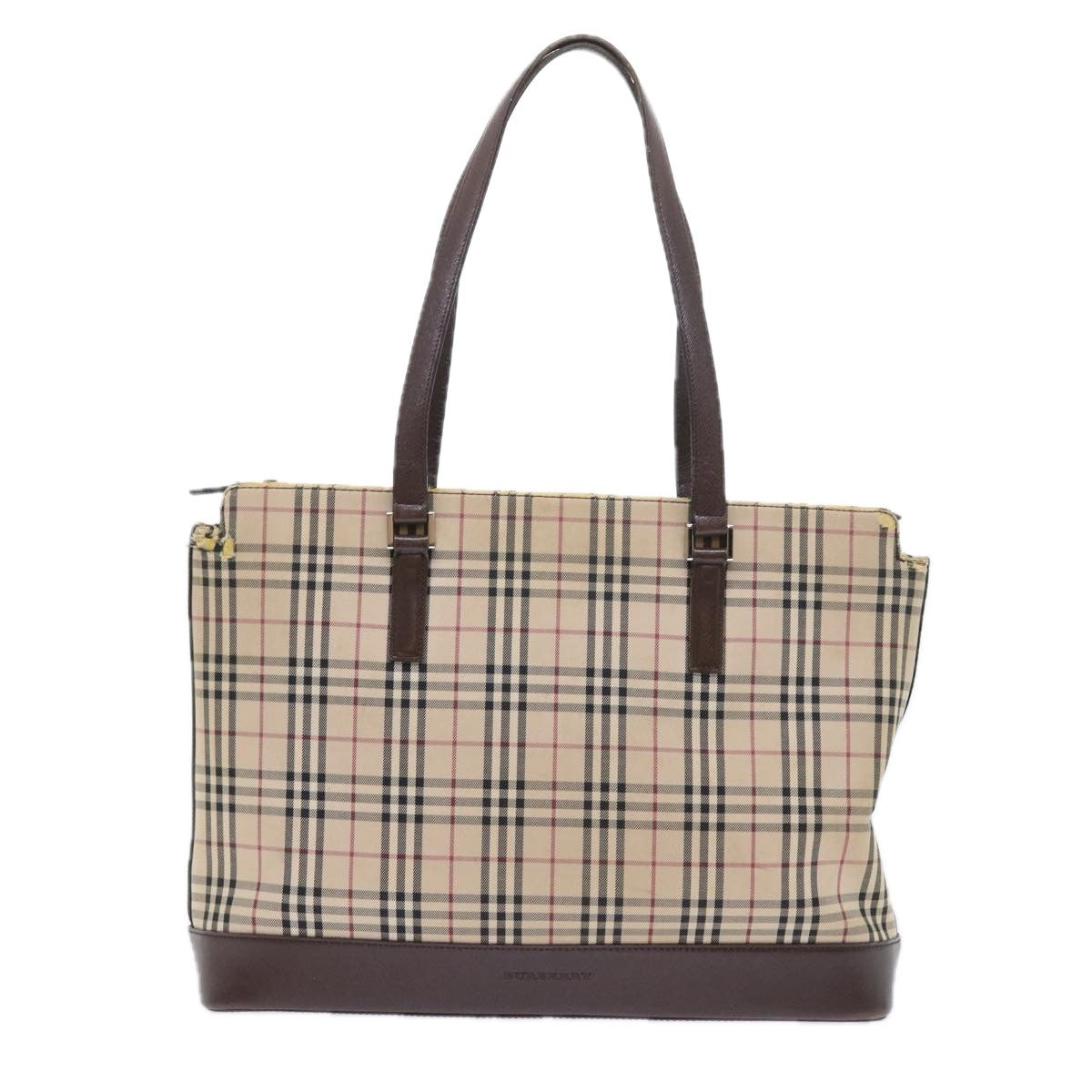 Burberry BURBERRY Nova Check Tote Bag Canvas Beige Authentic 56398