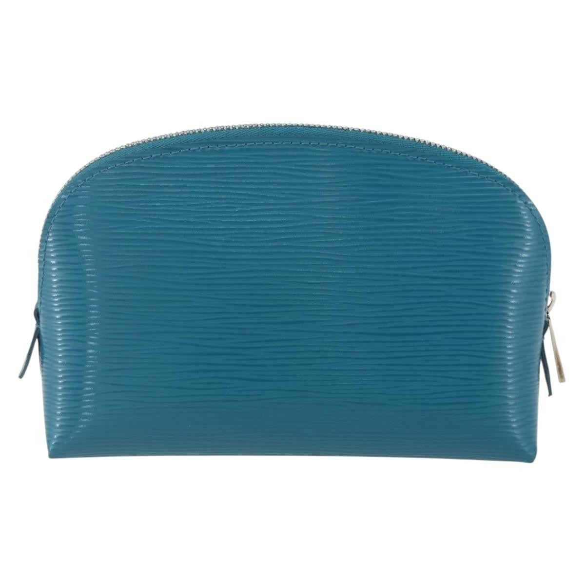 Louis Vuitton LOUIS VUITTON Epi Pochette Cosmetic Cosmetic Pouch Cyan LV Authentic 158918V Bag