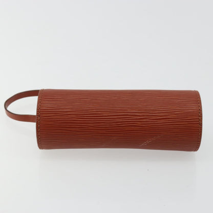 Louis Vuitton LOUIS VUITTON Epi Soufflot Pouch Accessory Pouch Brown LV Authentic BA12310A Bag