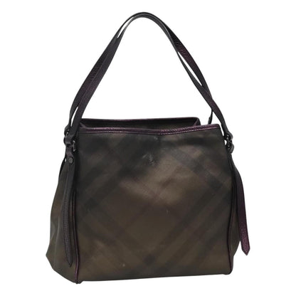 Burberry BURBERRY Nova Check Tote Bag PVC Brown Authentic ti2634