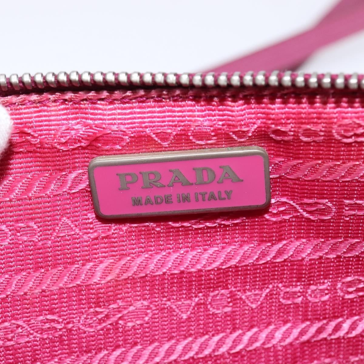 Prada PRADA Shoulder Bag Safiano leather Pink Silver Authentic SW1708