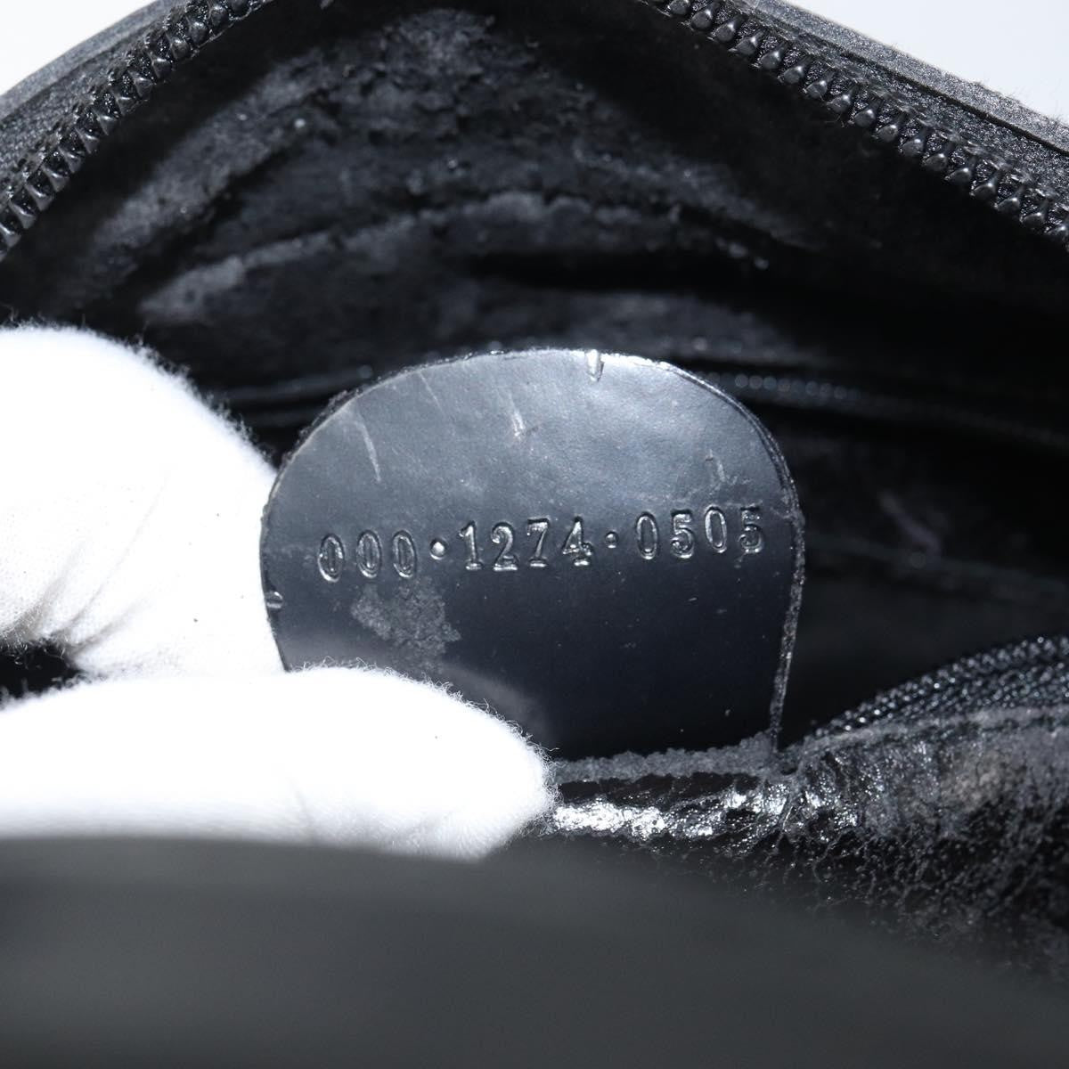 Gucci GUCCI Hand Bag Patent leather Black Silver 000 1274 0505 Authentic ep12647