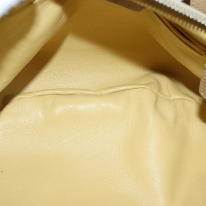 Bvlgari BVLGARI Hand Bag Leather Beige Gold Authentic yk14360
