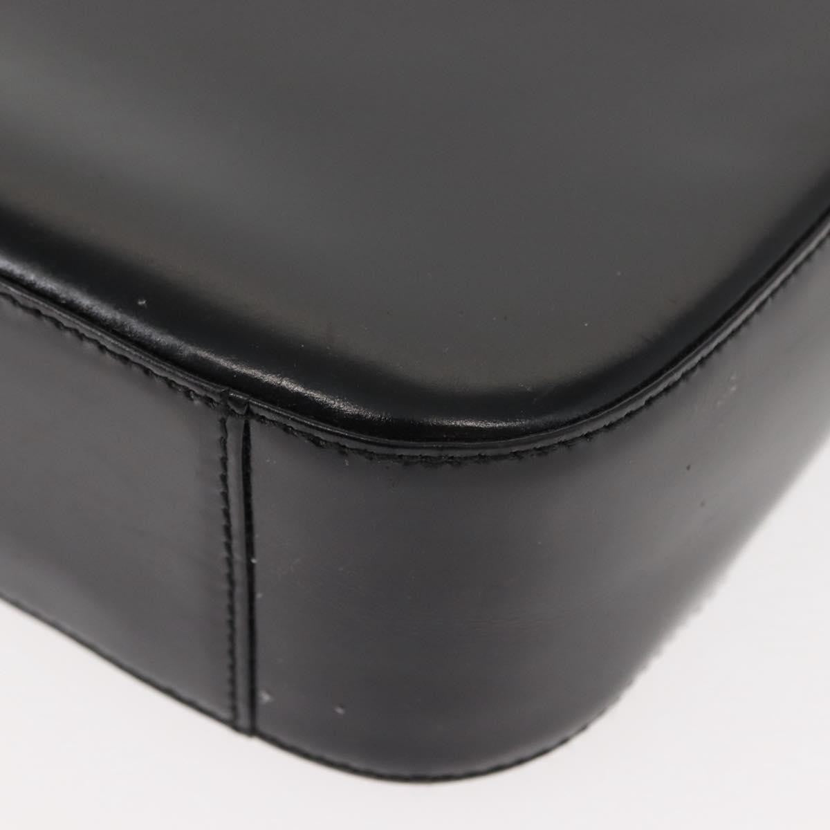 Gucci GUCCI Shoulder Bag Enamel Black Silver Authentic fm4926