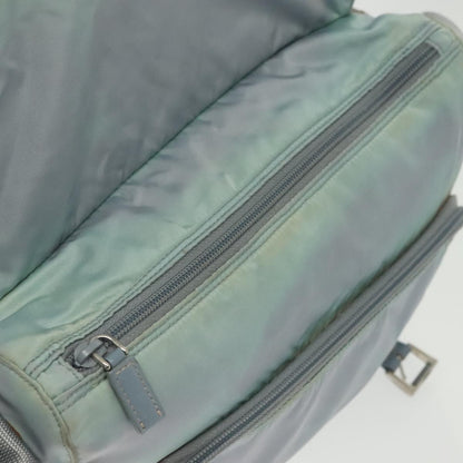 Prada PRADA Shoulder Bag Nylon Light Blue Silver Authentic ki5926