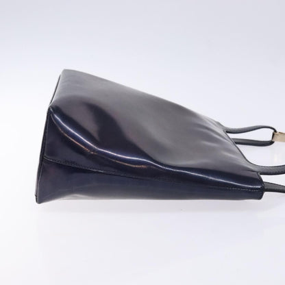 Gucci GUCCI Shoulder Bag Enamel Navy Silver Authentic bs28873