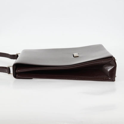 Gucci GUCCI Shoulder Bag Patent leather Brown Silver 002 2046 0433 Authentic bs26623