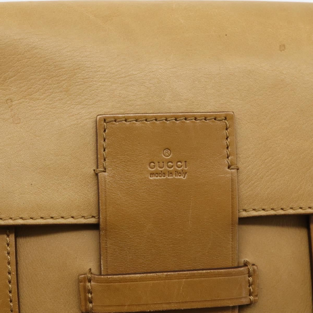 Gucci GUCCI Hand Bag Leather Beige 101287 Authentic 177601