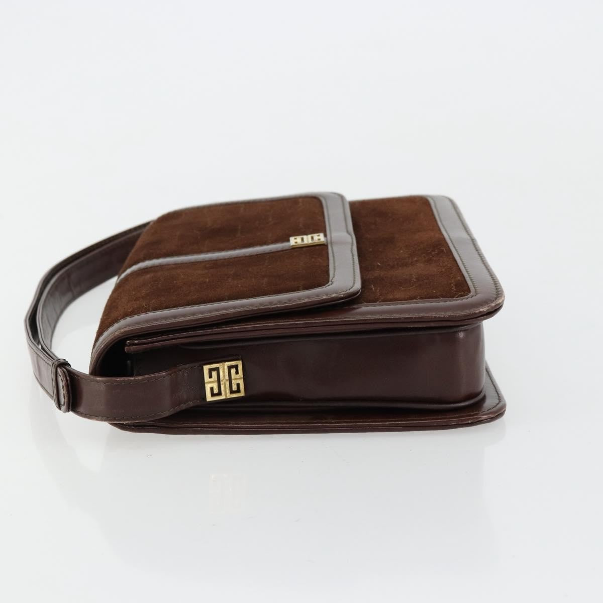 Givenchy GIVENCHY Shoulder Bag Suede Brown Gold Authentic bs35122