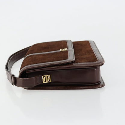 Givenchy GIVENCHY Shoulder Bag Suede Brown Gold Authentic bs35122