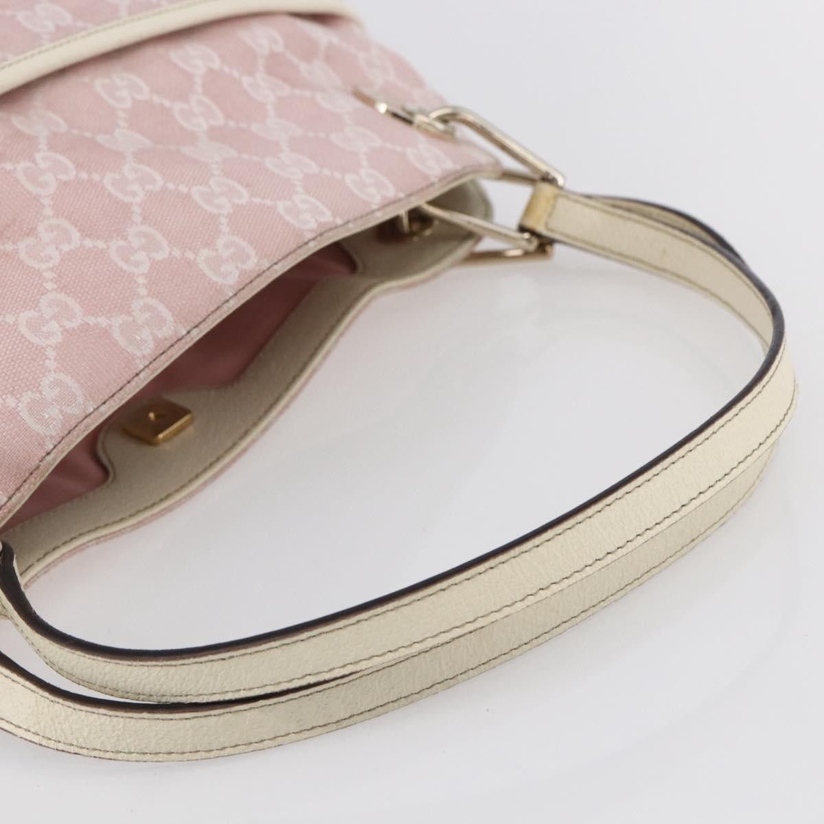 Gucci GUCCI GG Canvas Tote Bag Pink Gold 121023 Authentic ep11753
