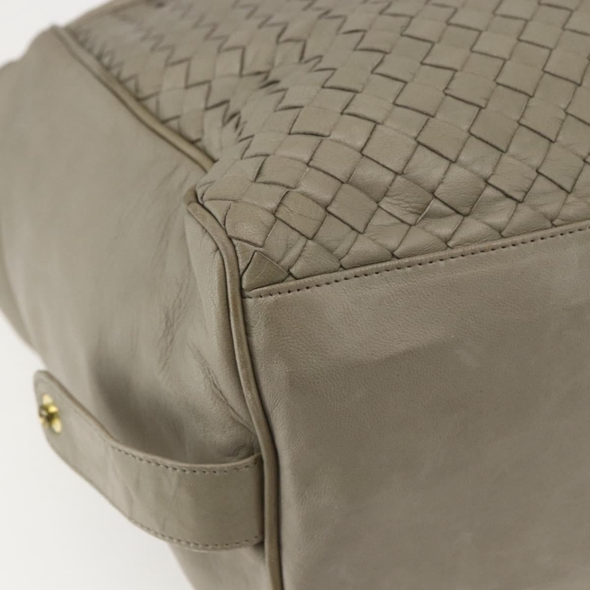 BOTTEGAVENETA BOTTEGAVENETA BOTTEGA VENETA INTRECCIATO Hand Bag Leather Beige Gold Authentic 155700