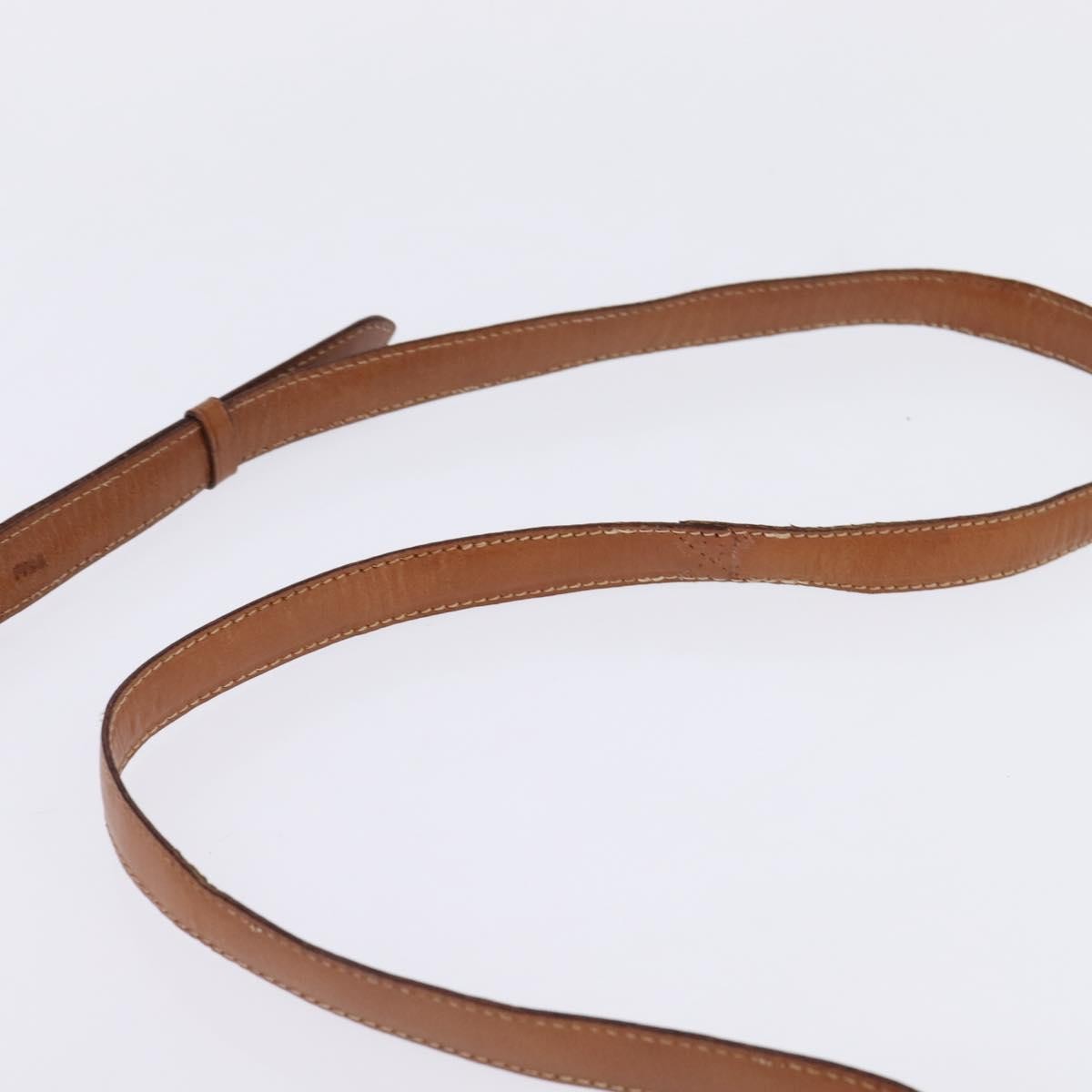 Celine CELINE Macadam Canvas Shoulder Bag PVC Leather Brown Gold Authentic 128916