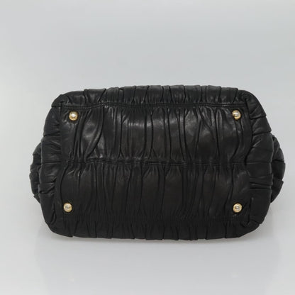Prada PRADA Hand Bag Leather 2way Black Authentic hk2413