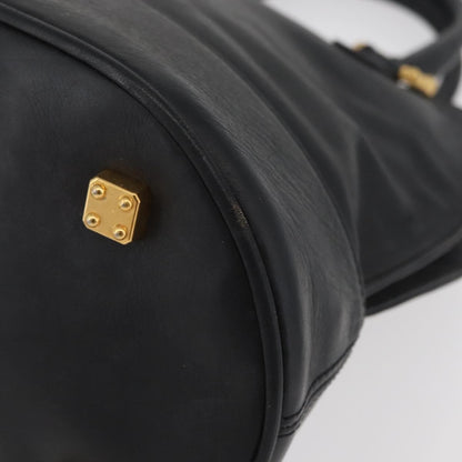 Loewe LOEWE Anagram Hand Bag Leather Black Gold Authentic bs34927