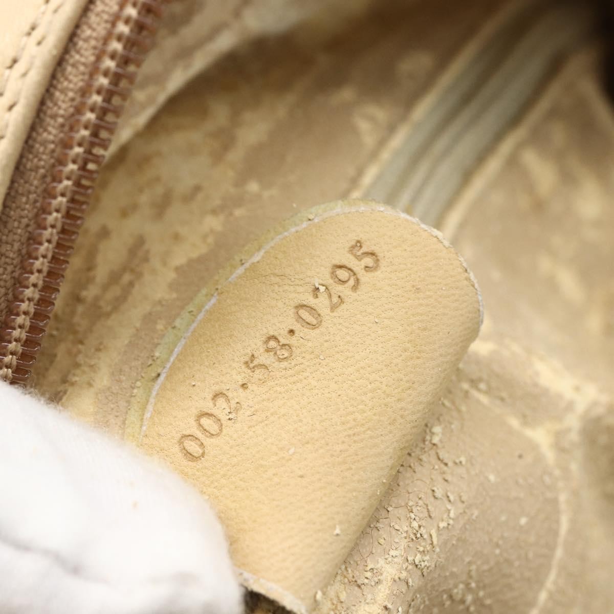 Gucci GUCCI Bamboo Hand Bag Leather 2way Beige Gold Authentic bs31889