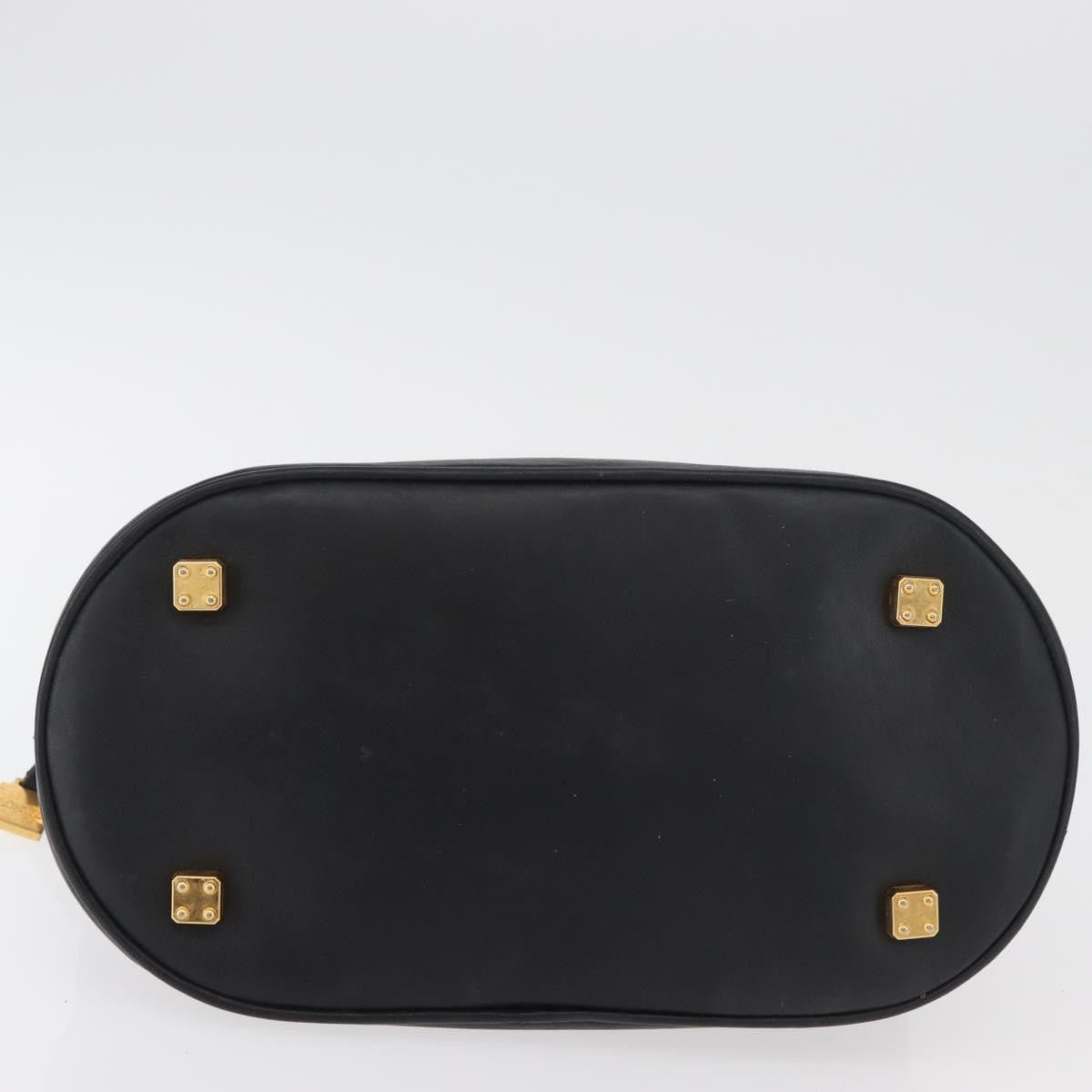 Loewe LOEWE Anagram Hand Bag Leather Black Gold Authentic bs34927
