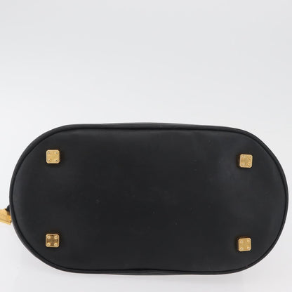 Loewe LOEWE Anagram Hand Bag Leather Black Gold Authentic bs34927