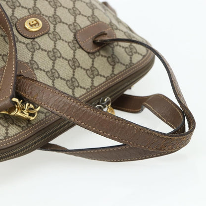 Gucci GUCCI GG Supreme Hand Bag PVC 2way Beige Gold Authentic 179199