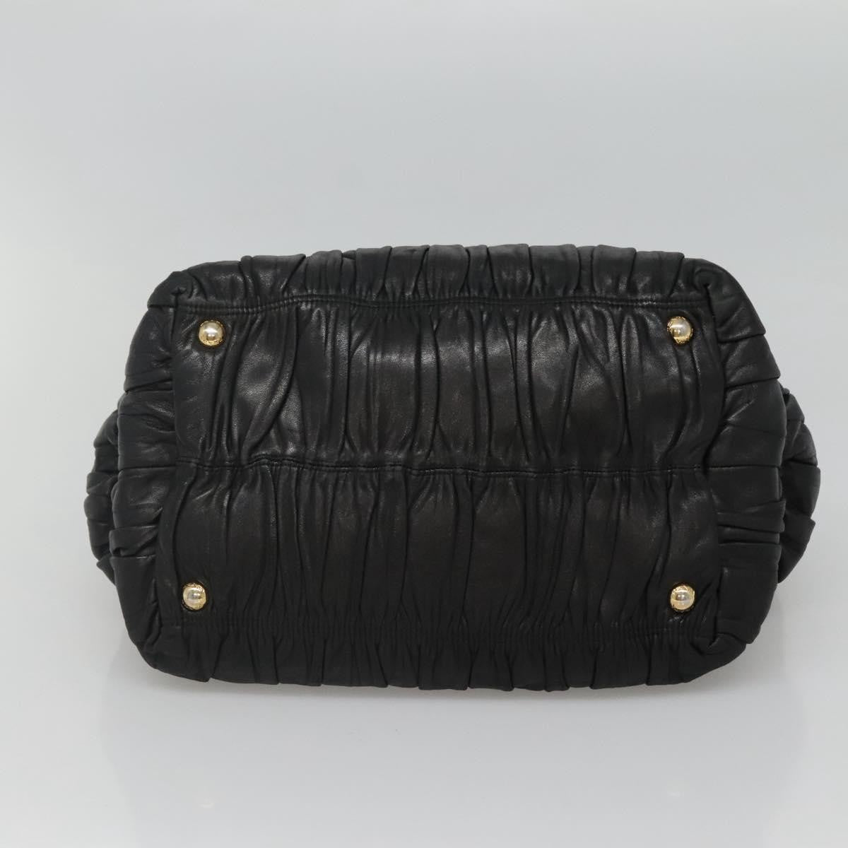 Prada PRADA Hand Bag Leather 2way Black Authentic hk2413