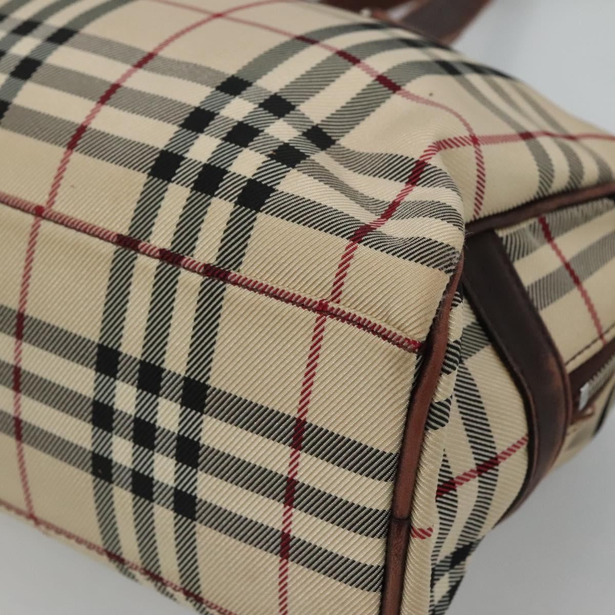 Burberry BURBERRY Nova Check Boston Bag Canvas Beige Authentic BD1812