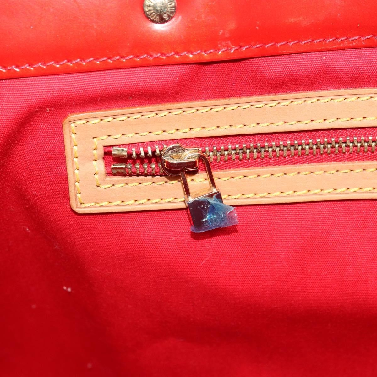 Louis Vuitton LOUIS VUITTON Monogram Vernis Reade GM Tote Bag Red M91084 LV Authentic AMZ416