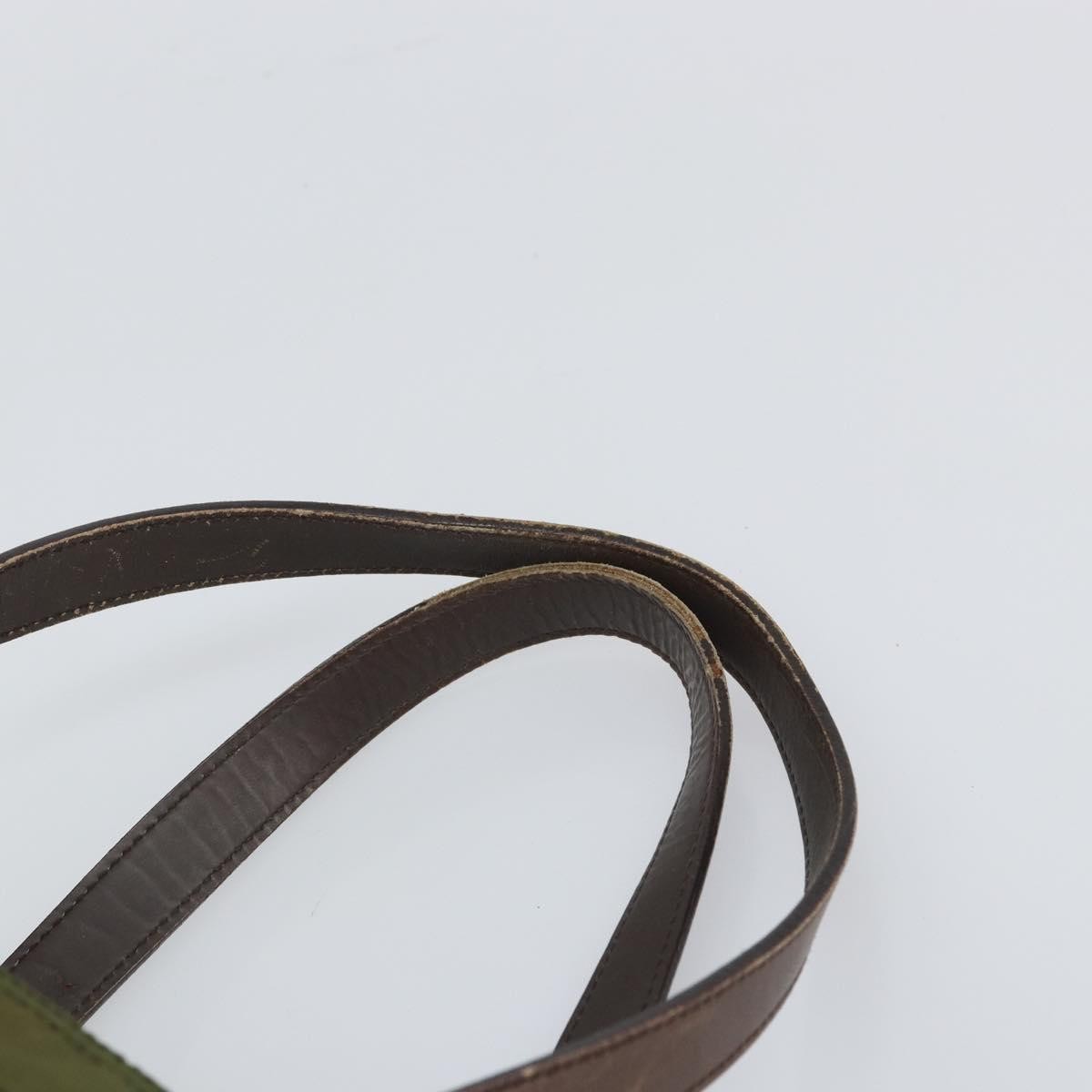 Prada PRADA Tote Bag Nylon Green Silver Authentic 157537