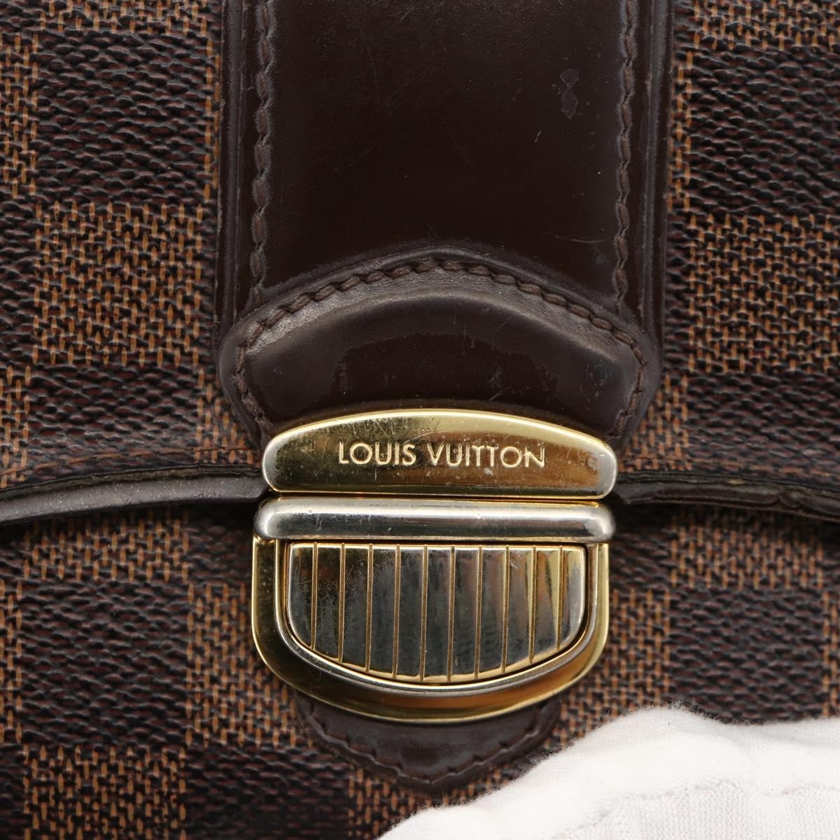 Louis Vuitton LOUIS VUITTON Damier Ebene Portefeuille Sistina Long Wallet N61747 Authentic bs34333 Bag