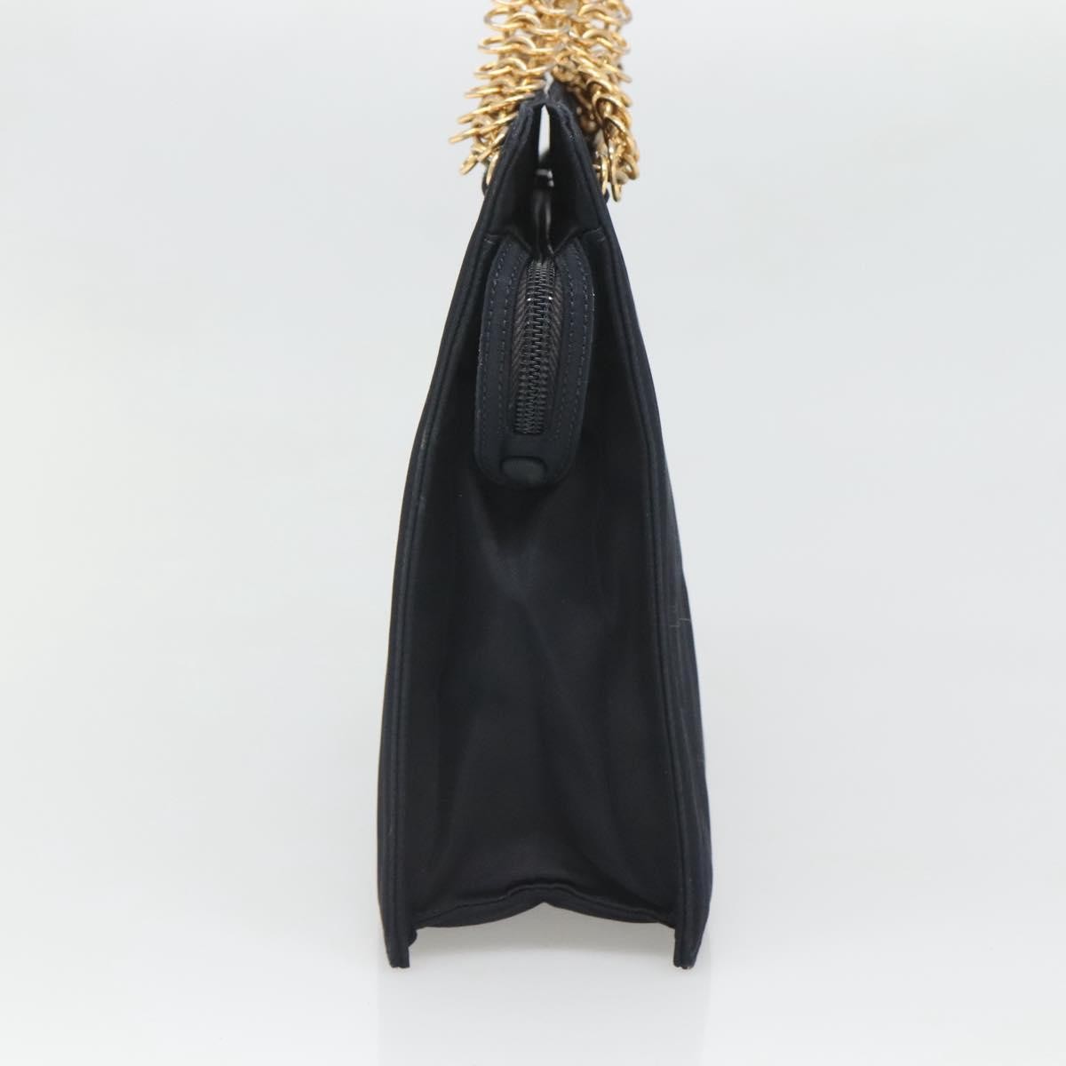 Prada PRADA Hand Bag Nylon Navy Gold Authentic 126301